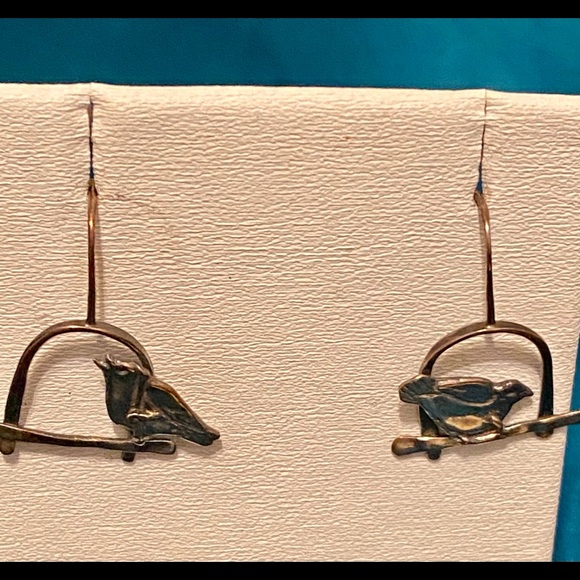 Sterling bird earrings - Picture 3 of 3